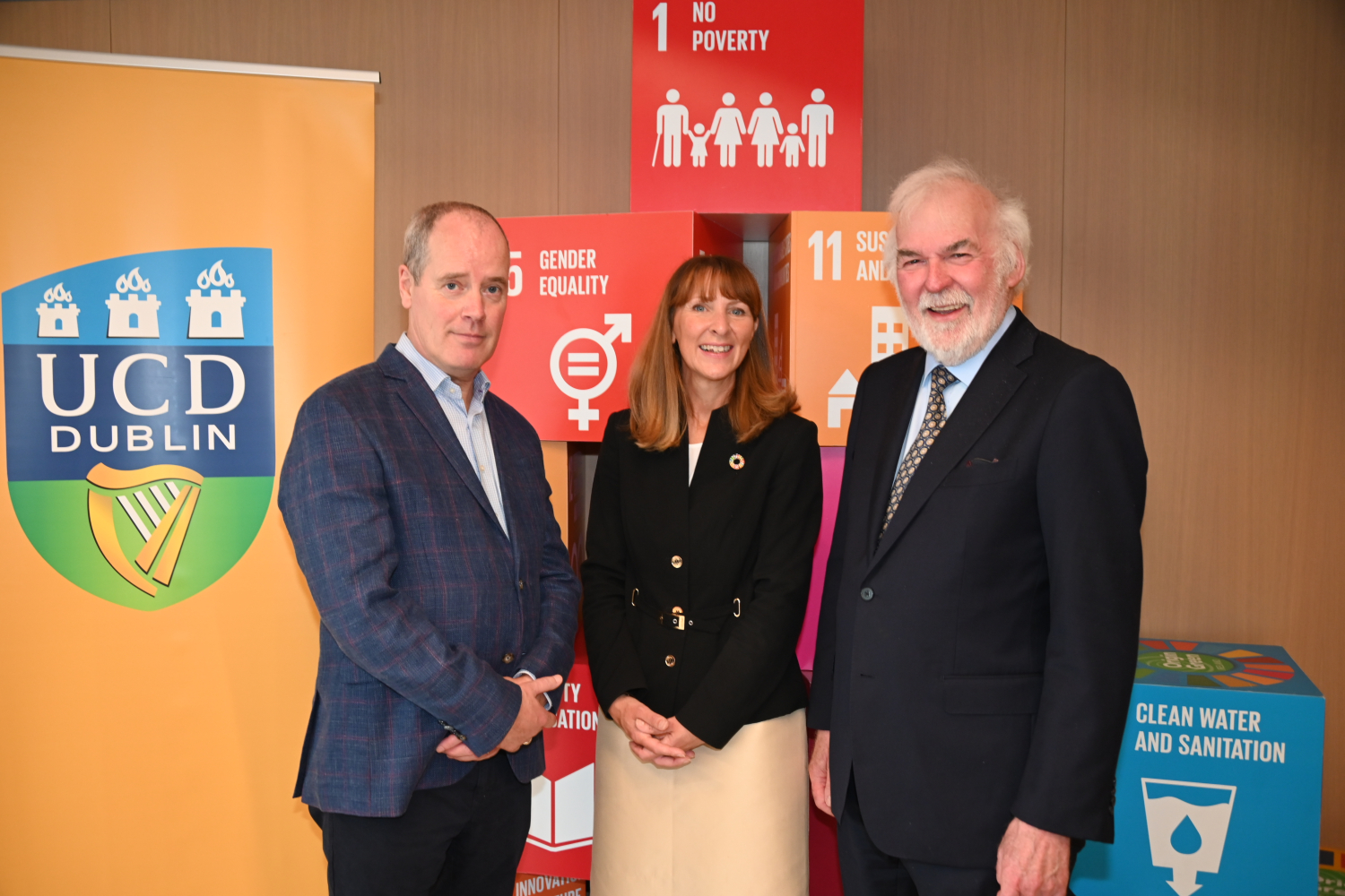 David Farrell, Triona McCormack, Tom Arnold at UCD's Ireland Day